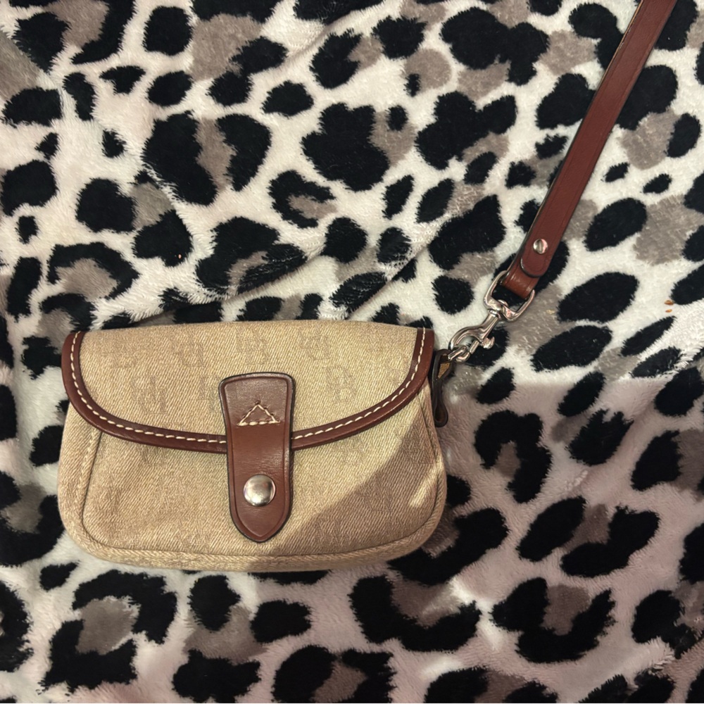 Dooney & Bourke Beige and Brown Wristlet